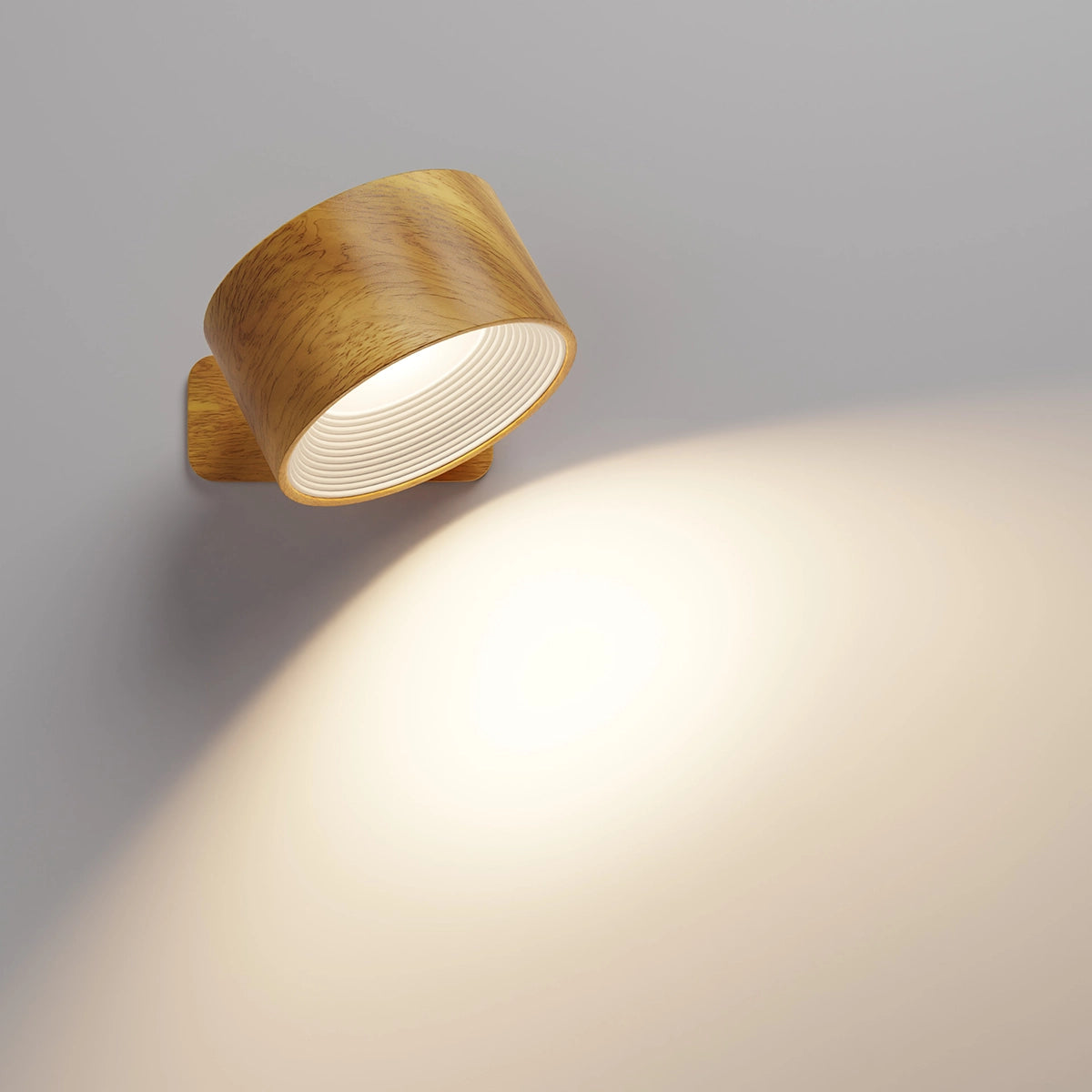 Infinity LED-Wandleuchte, kabellos Holzoptik – Kaleur