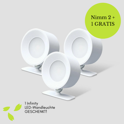 2 + 1 GRATIS Aktion / Infinity LED-Wandleuchte, kabellos