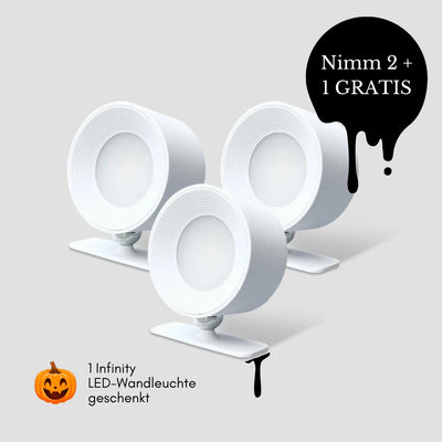 2 + 1 GRATIS Aktion / Infinity LED-Wandleuchte, kabellos