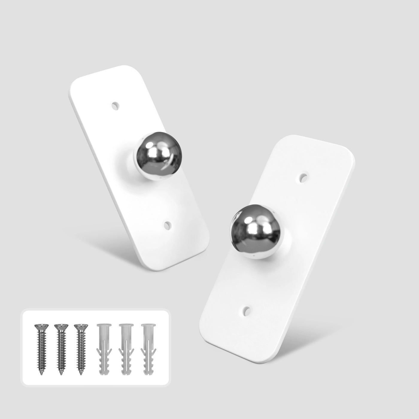 2 x Zusatz-Wandhalterung für Infinity-LED Wandleuchte mit Löchern und Schrauben